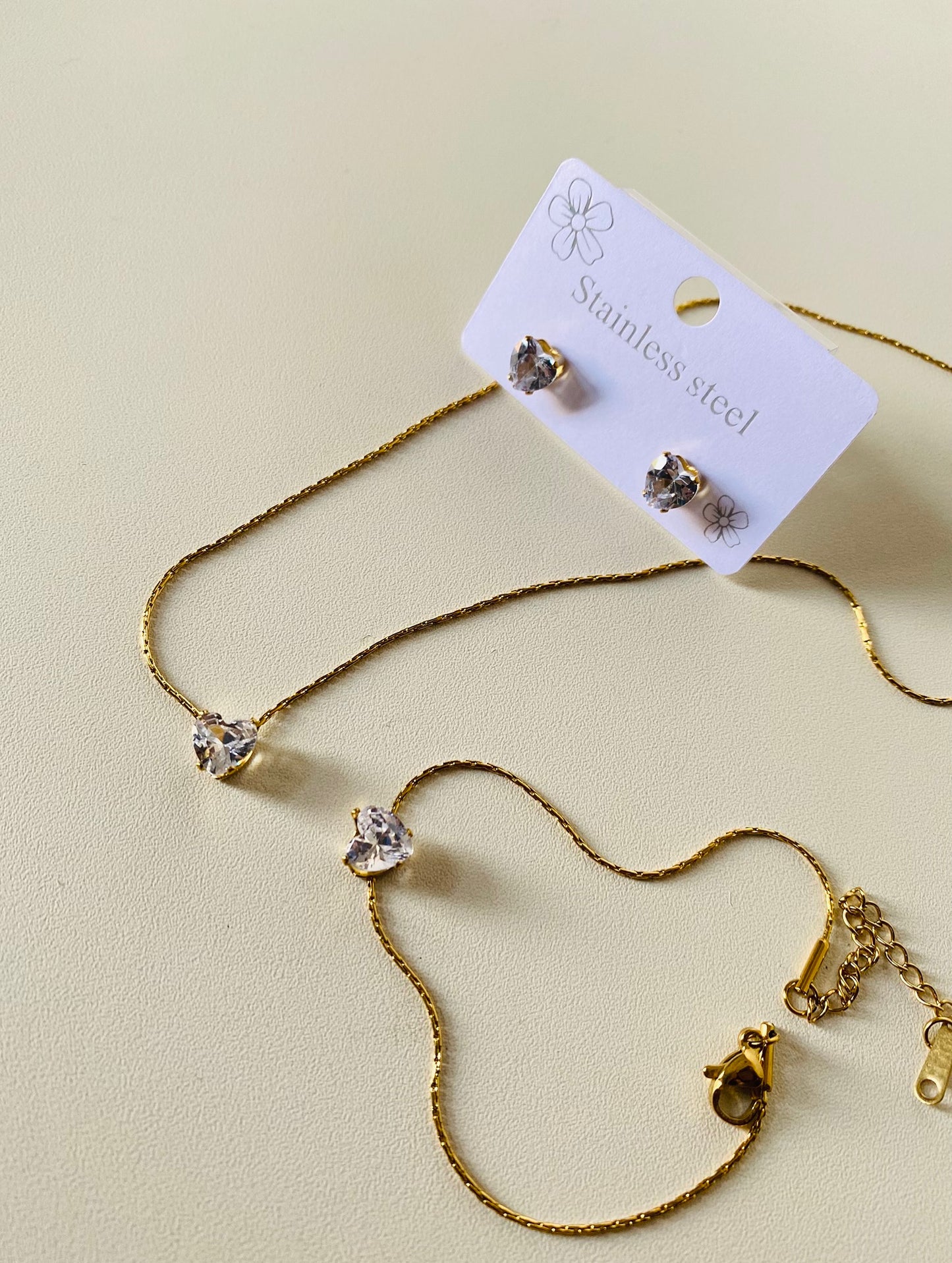 Heart Shaped Diamond Set