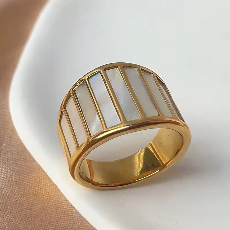 Striped Shell Ring