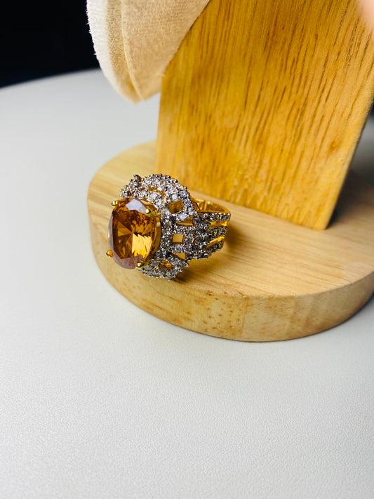 Doomed Gold Plated Adjustable Ring