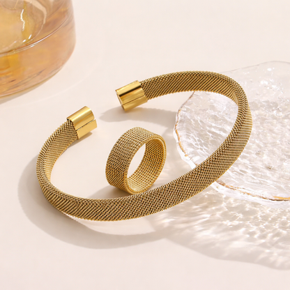 Mesh Bangle & Ring Combo