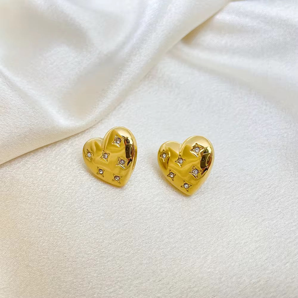Heart zirconia Earrings