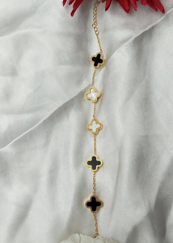 Double Sided Clover Bracelet
