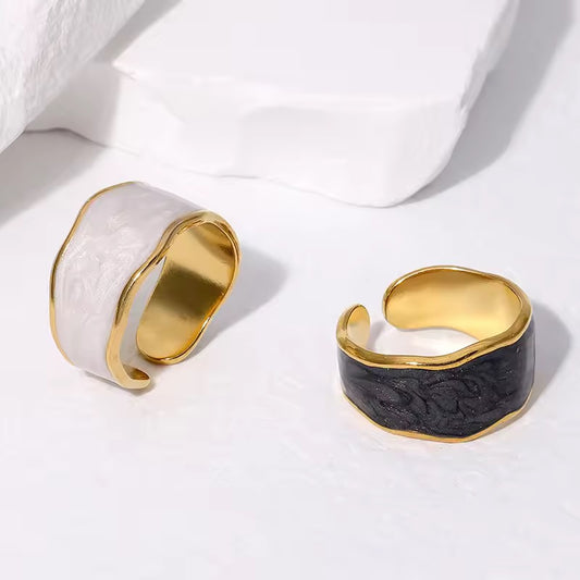 Marble Band Adjustable Ring