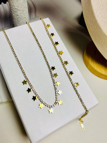 Star & Diamantes Necklace and Bracelet